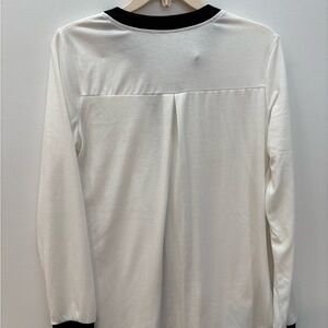Black and white long sleeve top